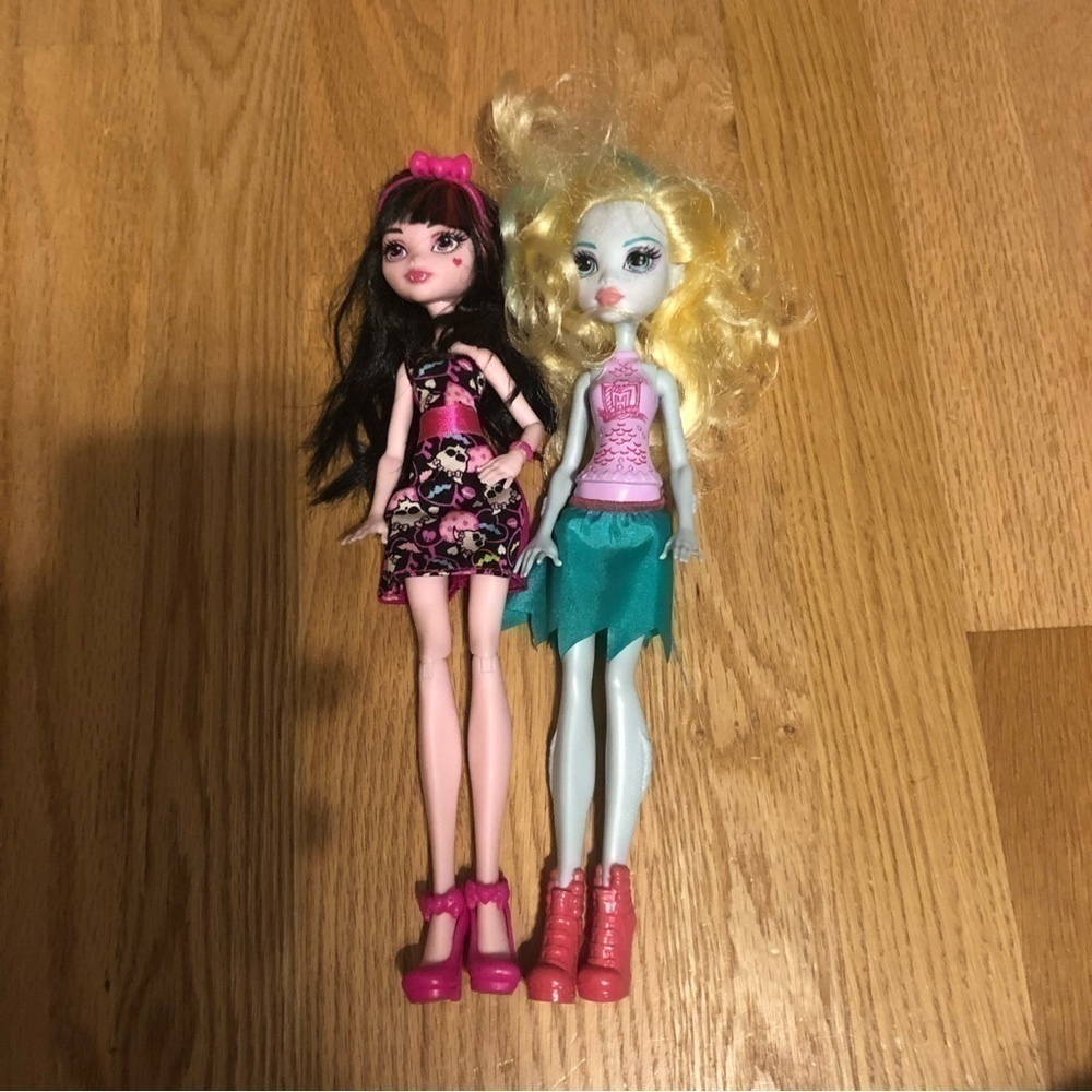 Monster High Draculaura Doll Bundle Lot Lagoona Blue Black Pink Blonde
